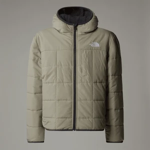 The North Face Chłopięca Dwustronna Kurtka Z Kapturem I Zamkiem Na Całej Długości Shasta Clay Grey Rozmiar L male