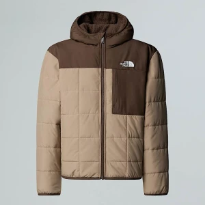 The North Face Chłopięca Dwustronna Kurtka Z Kapturem I Zamkiem Na Całej Długości Shasta Mushroom Grey-smokey Brown Rozmiar XL male