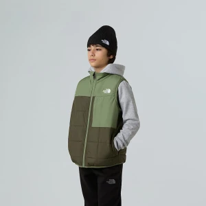 The North Face Chłopięcy Dwustronny Bezrękawnik Shasta New Taupe Green-bark Mist Rozmiar L male