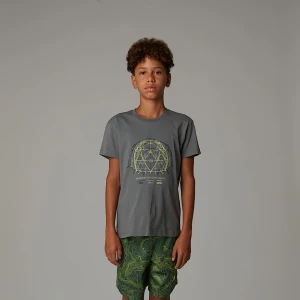 The North Face Chłopięcy Luźny T-shirt Z Grafiką Smoked Pearl Rozmiar XL male