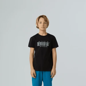 The North Face Chłopięcy Luźny T-shirt Z Odblaskowym Logo Tnf Black Rozmiar XXL male