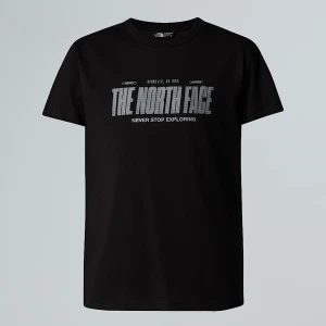 The North Face Chłopięcy Luźny T-shirt Z Odblaskowym Logo Tnf Black Rozmiar XXL male
