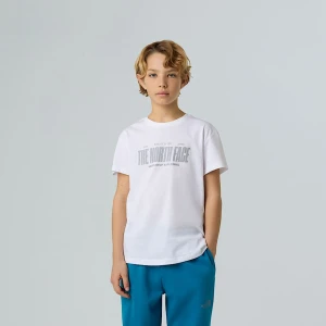 The North Face Chłopięcy Luźny T-shirt Z Odblaskowym Logo Tnf White Rozmiar M male