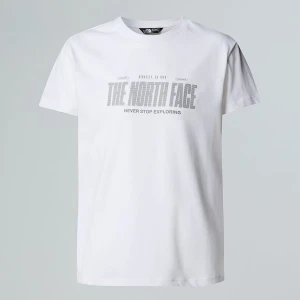 The North Face Chłopięcy Luźny T-shirt Z Odblaskowym Logo Tnf White Rozmiar S male