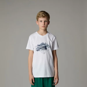 The North Face Chłopięcy T-shirt Topographic Tnf White Rozmiar S male
