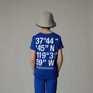 The North Face Chłopięcy T-shirt Z Grafiką Coordinates Tnf Blue Rozmiar S male