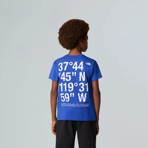 The North Face Chłopięcy T-shirt Z Grafiką Coordinates Tnf Blue Rozmiar S male