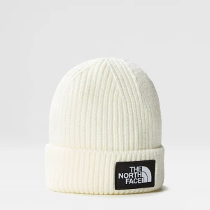 The North Face Czapka Beanie Z Mankietem I Logo Tnf Gardenia White Rozmiar Rozmiar uniwersalny male