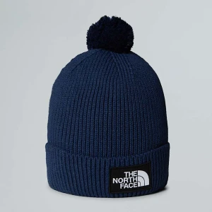The North Face Czapka Beanie Z Pomponem I Prostokątnym Logo Tnf Summit Navy Rozmiar Rozmiar uniwersalny male