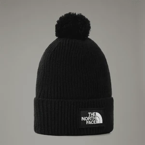 The North Face Czapka Beanie Z Pomponem I Prostokątnym Logo Tnf Tnf Black Rozmiar Rozmiar uniwersalny male