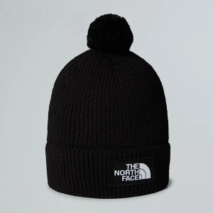 The North Face Czapka Beanie Z Pomponem I Prostokątnym Logo Tnf Tnf Black Rozmiar Rozmiar uniwersalny male