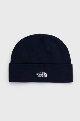 The North Face czapka kolor granatowy z grubej dzianiny