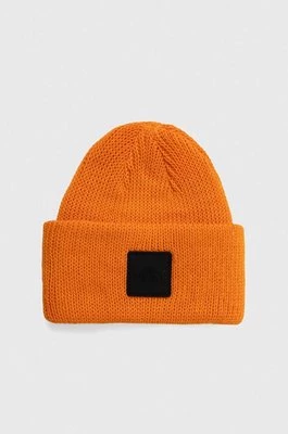 The North Face czapka kolor pomarańczowy z grubej dzianiny