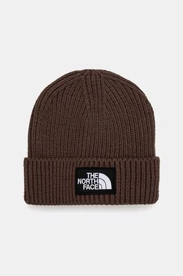 The North Face czapka TNF Logo Box Cuffed Beanie kolor brązowy NF0A3FJX1OI1