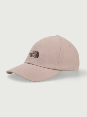 The North Face czapka z daszkiem damska z bawełną Norm brązowy