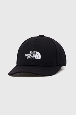The North Face czapka z daszkiem dziecięca kolor czarny z aplikacją