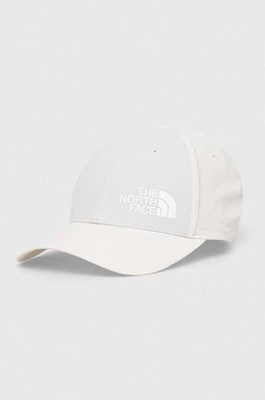 The North Face czapka z daszkiem kolor biały gładka