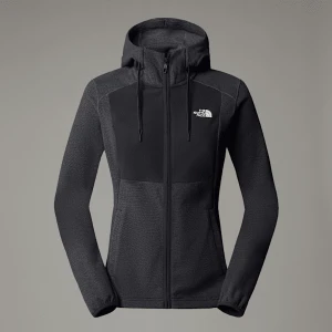 The North Face Damska Bluza Polarowa Z Kapturem I Zamkiem Błyskawicznym Na Całej Długości Homesafe Tnf Black-asphalt Grey Stripe-tnf Black-npf Rozmiar
