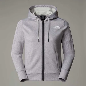 The North Face Damska Bluza Polarowa Z Kapturem I Zamkiem Na Całej Długości Reaxion Tnf Light Grey Heather Rozmiar L female