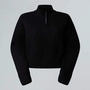 The North Face Damska Bluza Z Logo I Zamkiem O Długości 1/2 Tnf Black Rozmiar S female