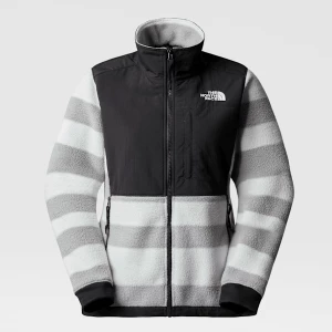 The North Face Damska Kurtka Polarowa Z Nadrukiem Denali 2 Tin Grey Stripes Print Rozmiar XS female