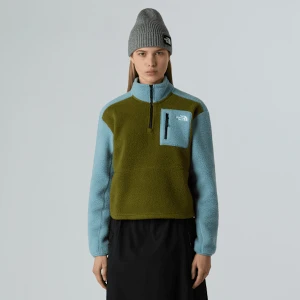 The North Face Damska Kurtka Polarowa Z Zamkiem O Długości 1/4 Yumiori Forest Olive-shallow Blue-tnf Black Rozmiar XL female