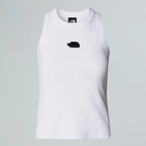 The North Face Damska Prążkowana Koszulka Bez Rękawów O Dopasowanym Kroju Tnf White Rozmiar XXL female