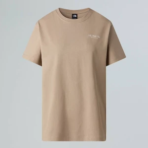 The North Face Damski Luźny T-shirt Inspire Exploration Mushroom Grey-white Dune Rozmiar XL female