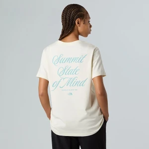 The North Face Damski Luźny T-shirt Inspire Exploration White Dune-blue Eclipse Rozmiar L female