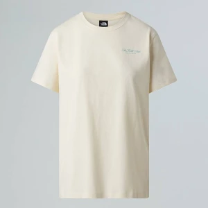The North Face Damski Luźny T-shirt Inspire Exploration White Dune-blue Eclipse Rozmiar XS female