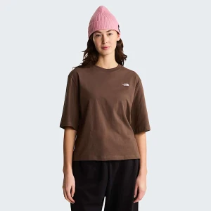 The North Face Damski Luźny T-shirt O Pudełkowym Kroju Tnf™ Essential Simple Dome Smokey Brown Rozmiar XXL female