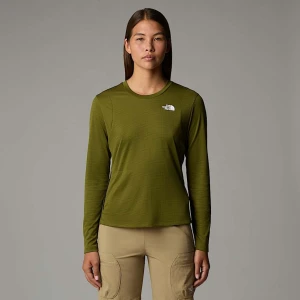 The North Face Damski Pakowalny T-shirt Z Długim Rękawem Lightrange™ Forest Olive Rozmiar XL female