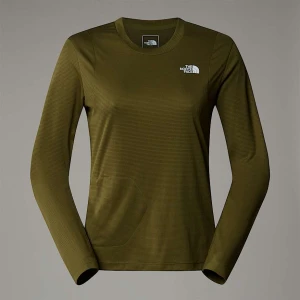 The North Face Damski Pakowalny T-shirt Z Długim Rękawem Lightrange™ Forest Olive Rozmiar XL female