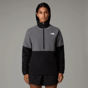 The North Face Damski Polar O Wysokiej Gramaturze Z Zamkiem O Długości 1/2 Glacier Tnf Black-smoked Pearl-anthracite Grey Rozmiar XL female