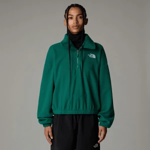 The North Face Damski Polar Z Zamkiem Błyskawicznym O Długości 1/2 100 Glacier Evergreen Rozmiar S female