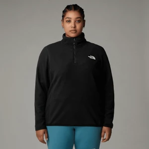 The North Face Damski Polar Z Zamkiem Błyskawicznym O Długości 1/4 100 Glacier Plus Size Tnf Black-npf Rozmiar 2X female