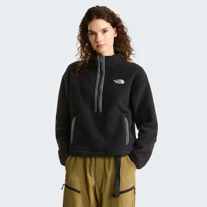 The North Face Damski Polar Z Zamkiem O Długości 1/4 Wkładany Przez Głowę Tnf Fleeski Tnf Black-tnf Black Rozmiar XS female