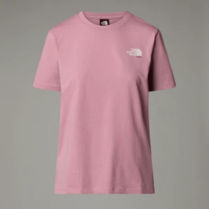 The North Face Damski T-shirt France Redbox Mauve -white Dune - Smokey Brown Rozmiar XS female