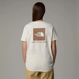 The North Face Damski T-shirt O Luźnym Kroju Redbox White Dune-latte Rozmiar M female