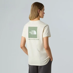 The North Face Damski T-shirt O Luźnym Kroju Redbox White Dune-slate Moss Rozmiar XL female