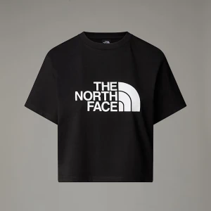The North Face Damski T-shirt O Skróconym Kroju Easy Tnf Black Rozmiar XXL female