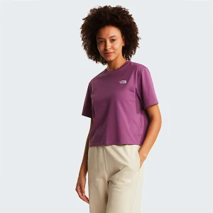 The North Face Damski T-shirt O Skróconym Luźnym Kroju Evolution Simple Dome Chroma Purple Rozmiar XS female