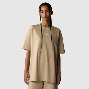 The North Face Damski T-shirt Oversize Light Granite Sand Rozmiar L female