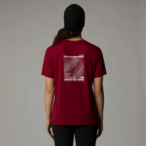 The North Face Damski T-shirt Topographic Foundation Beetroot Rozmiar L female