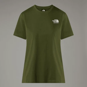 The North Face Damski T-shirt Uk Redbox Terrarium Green - White Dune -beetroot Rozmiar M female