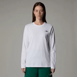 The North Face Damski T-shirt Z Długim Rękawem Simple Dome Tnf White Rozmiar XS female