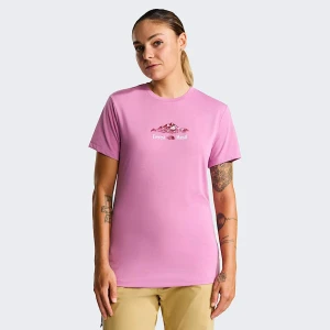 The North Face Damski T-shirt Z Grafiką Foundation Hushed Lavender Rozmiar M female