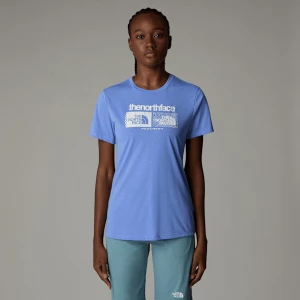 The North Face Damski T-shirt Z Grafiką Foundation Virtual Blue Rozmiar XS female