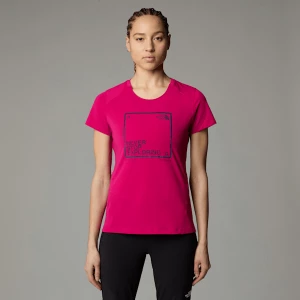 The North Face Damski T-shirt Z Grafiką Lightning Pink Primrose Rozmiar L female