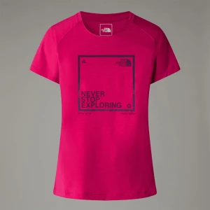 The North Face Damski T-shirt Z Grafiką Lightning Pink Primrose Rozmiar S female